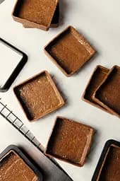 Тарт з пісочного тіста Квадрат какао 8х8см - напівфабрикат для десерту 72шт. - мініатюра 4