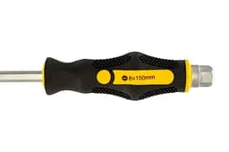Викрутка ударна шліцева плоска Mastertool SL8 x 150мм HEX 49-6815 - мініатюра 5