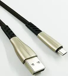 Кабель Dengos PLS-M-PLSK Flat Micro USB Cable 1m Black - мініатюра 2