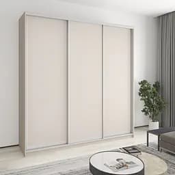 Шафа-купе тридверна MebelStar Стандарт AL 3ДСП 230x60x240 см Кашемір (MBS-1825)