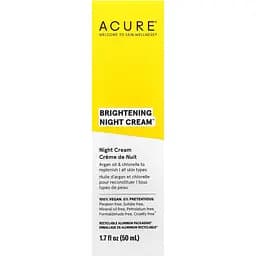 Нічний крем для обличчя Acure Brightenig Night Cream освітлювальний 50 мл - мініатюра 3