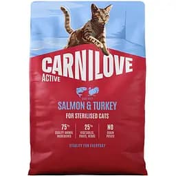 Сухий корм для стерилізованих котів Carnilove Active Salmon & Turkey Sterilised лосось та індичка 2 кг