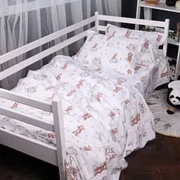 Комплект постельного белья MirSon Фланель 010 Teddy ballons белый полуторный (2200009654084)