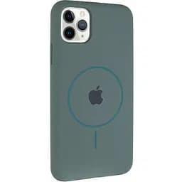 Чохол Epik Silicone Case Full Protective AA with MagSafe для Apple iPhone 11 Pro Max 6.5 Зелений/Pine green