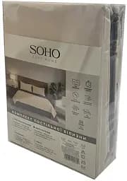 Комплект постільної білизни Soho полуторний Beige/Dark gray 150х200 см (PATTERN 20-S) - мініатюра 3