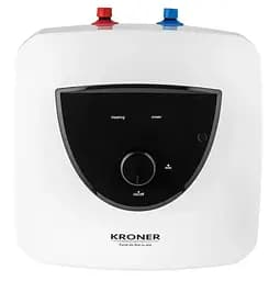Водонагреватель Kroner Small K15SU1.5 1500 Вт, мокрый ТЭН, 15 л, квадратный, вертикальный, под мойкой, белый (CV034586)