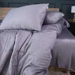 Літній постільний комплект MirSon Line Satin Premium Skyline Вовна King Size (2200010981445) - мініатюра 7