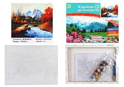 Набор для росписи по номерам Дом в горах, TK Group, 30x40 см, 32042