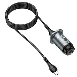 Адаптер автомобільний HOCO Micro USB Cable Wise road dual port car charger set NZ4 2USB, 4.8A - мініатюра 5
