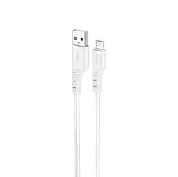 Кабель HOCO X97 Crystal color silicone charging data cable Micro white