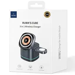БЗП Wiwu Wi-W024 3 in 1 wireless charger Grey - мініатюра 4