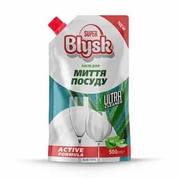 Средство для мытья посуды Super Blysk алоэ вера дой-пак, 500 мл (SB51332)