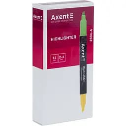 Набір маркерів Axent Highlighter Dual 2534-A клиноподібний 2-4 мм 12 шт. блакитний/жовтий (2534-02-A) - мініатюра 2