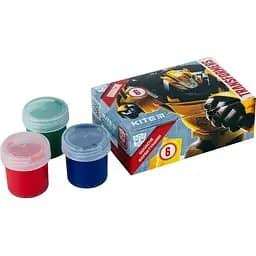 Фарби гуаш Kite Transformers 6 кольорів (TF23-062) - мініатюра 3