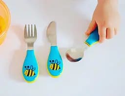 Набір столових приборів Nuby Бджілка, блакитний (NV0501003bee) - мініатюра 2