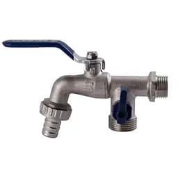 Кран Selba кульовий для поливу подвійний 1/2″x3/4″x3/4″ SL4086