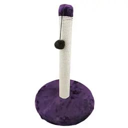 Дряпка Пухнастики стовпчик на круглій підставці баклажан (М-3)