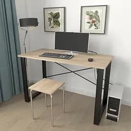 Письмовий стіл Ferrum-decor Драйв 750x1200x700 Чорний метал ДСП Дуб Сонома 16 мм (FRD-103174) - мініатюра 4