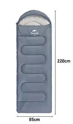 Спальник Naturehike Y150L (NH21MSD08) +11°C - правий - сіро-блакитний - мініатюра 2