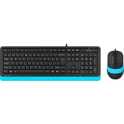 Комплект (клавіатура + миша) A4Tech F1010 USB Black-Blue (F1010 (Blue))