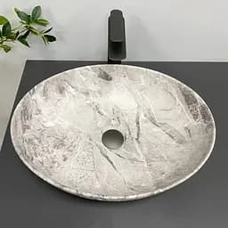 Умивальник VBI Livorno stone matt накладний VBI-012611, Сірий