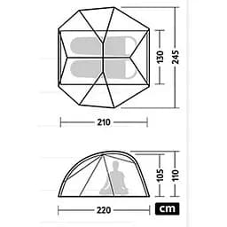 Намет двомісний ультралегкий Naturehike Star River UL CNK2450WS022, сірий - мініатюра 10