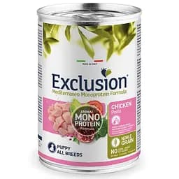 Корм Exclusion Puppy Chicken для щенков от 2 до 12 месяцев с курицей 400 г