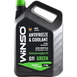 Антифриз Winso Antifreeze & Coolant Green -40°C зелений G11, 5 кг (880950)