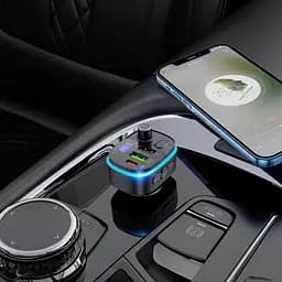 Адаптер автомобільний HOCO Fast car BT FM transmitter E62 2USB і 1Type-C 20W - мініатюра 8