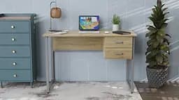 Комп'ютерний стіл Ferrum-decor Таккота 75x140x70 сірий ДСП Дуб Сонома 16мм (FRD-102349) - мініатюра 6