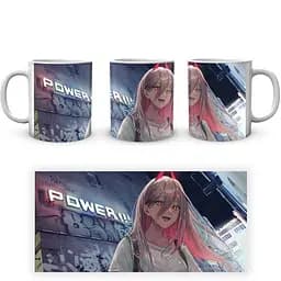 Кружка GeekLand Chainsaw Man Человек Бензопила Павер CM 02.19 330 мл белая