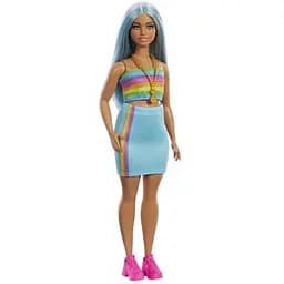 Лялька Barbie Модниця в спортивному костюмі топ-спідниця (HRH16) - мініатюра 3
