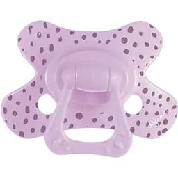 Пустушка силіконова Difrax Natural 6+ міс. Lilac dots бузкова (127 Lilac_dots)