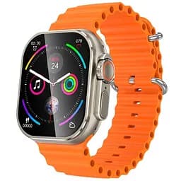 Умные смарт-часы телефон LEMFO B33 с камерой Silver Orange (18753)