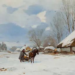 Інтер'єрна картина Зима, Васильківський Сергій, Україна, істория, інтер'єрний декор, 40×60 см (id6900) - мініатюра 3