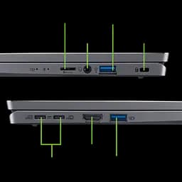 Ноутбук Acer Swift Go 14 SFG14-63-R2PL (NX.KTSEU.005) Steel Gray (NX.KTSEU.005) - мініатюра 8