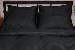 Комплект постільної білизни Moon&Star Satin Stripe Midnight Luxe євро 200х220 наволочки 2х40х60 - мініатюра 3