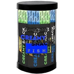 Уцінка. Мікс лагідного м'ясного пюре для котів Lucky Star у стіках лосось, тунець 24 шт.