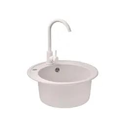 Кухонна мийка гранітна Kroner KRP Komposit COL-510 CV027406, Береза - мініатюра 5