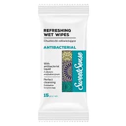Вологі серветки Sweet Sense, антибактеріальні, 15 шт. (814138)