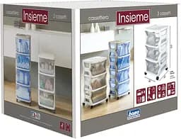 Модульний комод Insieme 3C, 36x40x62h 3 висувні ящики, білий - мініатюра 5