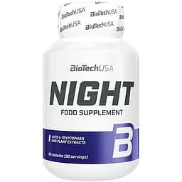 Натуральна добавка BioTech Night, 60 капсул для гарного сну