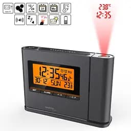 Годинник проекційний настільний Technoline WT519 Anthracite (WT519) Годинник, Будильник, Календар, Термометр