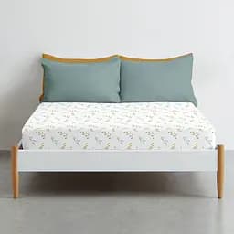 Простирадло Cosas на резинці фланель 90х200 pine branchlets cs1, м'ята (Flannel_BudYellowMint_90x200x20) - мініатюра 3