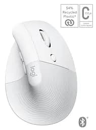 Беспроводная мышь Logitech Lift for Mac Vertical Ergonomic Bluetooth Off-White (910-006477)