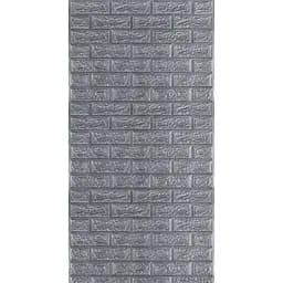 Самоклеюча 3D панель Sticker Wall SW-00001445 Під срібну цеглу в рулоні 3080x700x3мм