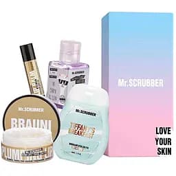 Подарочный набор Mr.Scrubber Sweet Brauni: Скраб для губ 50 мл + Бальзам для губ 5 г + Крем для рук 50 мл + Антисептик для рук 30 мл