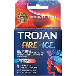 Упаковка презервативов Trojan Fire & Ice 3 шт.
