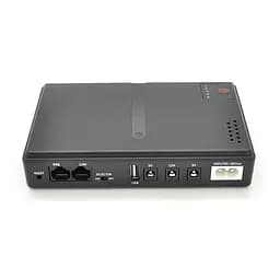 ДБЖ UPS-18W DC1018P YT45454 для роутерів/комутаторів/PON/POE-430, 5//9/12V, 1A, 12800MAh(знімні 4*3200MAh), Black, BOX - мініатюра 2