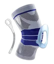 Бандаж (фиксатор) коленного сустава EasyFit с ребрами жесткости и силиконовой вставкой, размер M (EF-0078-M)